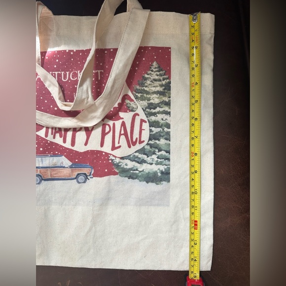 Nantucket is My Happy Place Canvas Tote Bag - New - Picture 4 of 6